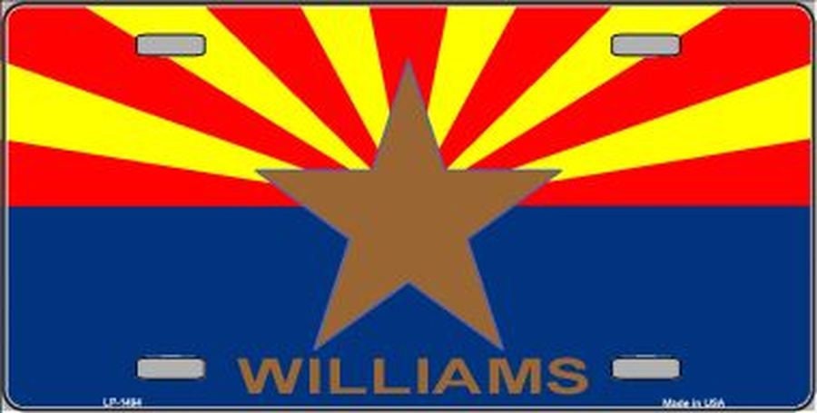 WILLIAMS ARIZONA Flag Metal License Plate