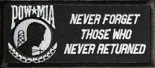 Never Forget Those Who Never Returned POW MIA VET Embroidered Patch