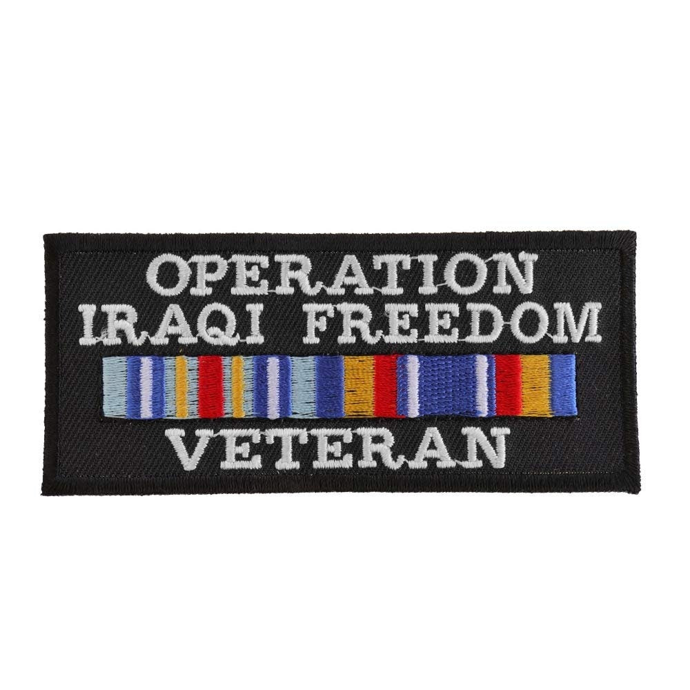 Operation Iraqi Freedom Ribbon Veteran Embroidered Patch Craft Supply