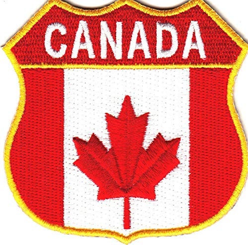 CANADA SHIELD Canadian Flag Embroidered Patch Craft Supply