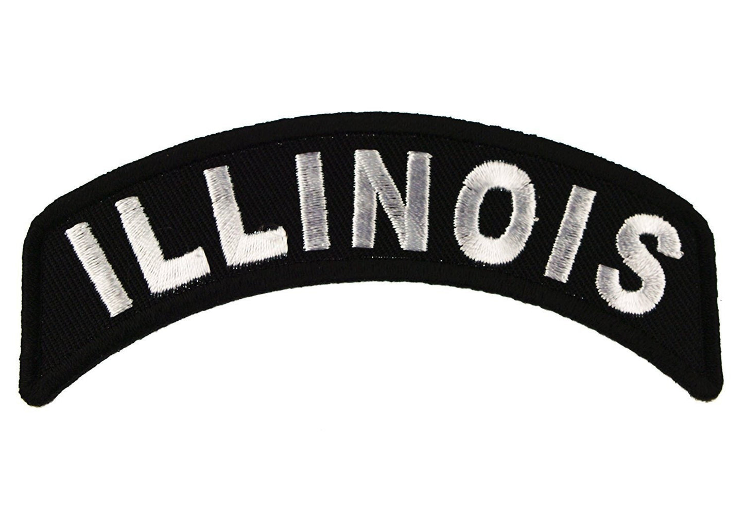 ILLINOIS STATE Rocker Biker Motorcycle Embroidered Patch