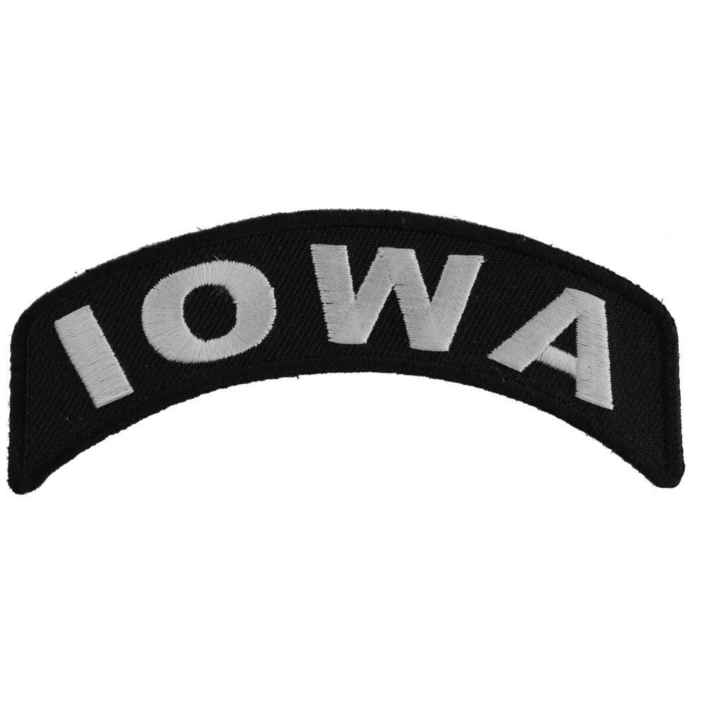 IOWA STATE Rocker Biker Motorcycle Embroidered Patch