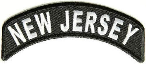 NEW JERSEY STATE Rocker Biker Motorcycle Embroidered Patch