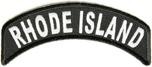 RHODE ISLAND STATE Rocker Biker Motorcycle Embroidered Patch