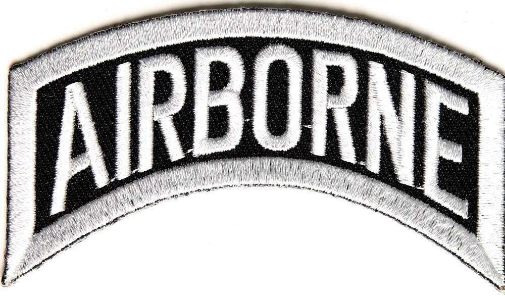 AIRBORNE Rocker Biker Motorcycle Embroidered Patch