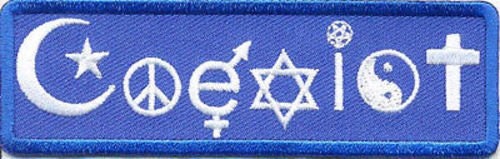 COEXIST Biker Religious Peace Christian Embroidered Patch Craft Supply