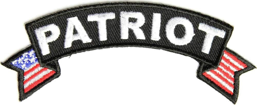 PATRIOT Rocker Patch - United States Flag Military Biker Motorcycle Embroidered Patch