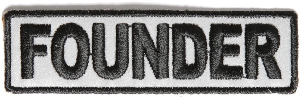 FOUNDER Reflective Biker Motorcycle Embroidered Patch