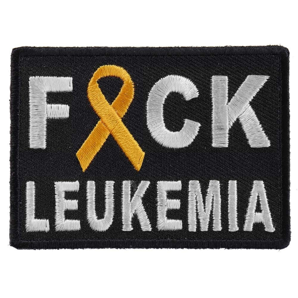 FCK LEUKEMIA Orange Ribbon Biker Motorcycle Embroidered Patch