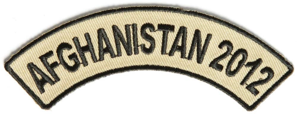 2012 AFGHANISTAN Rocker Military Biker Desert Motorcycle Patch Craft Supply