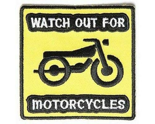 WATCH OUT For Motorcycles Biker Embroidered Patch Craft Supply