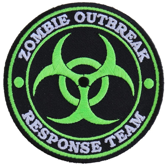 ZOMBIE OUTBREAK Response Team Green Embroidered Patch Craft Supply