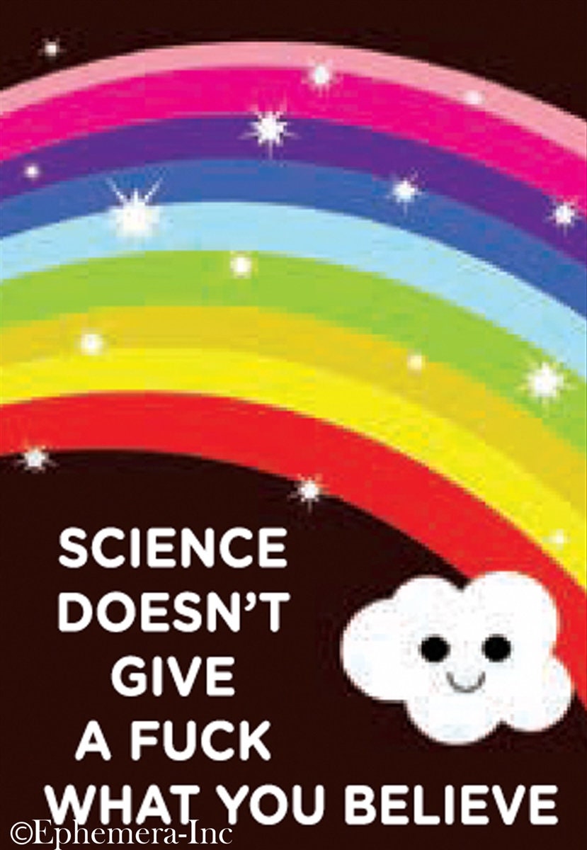 Science doesn't give a fuck what you believe Funny RECTANGLE MAGNET