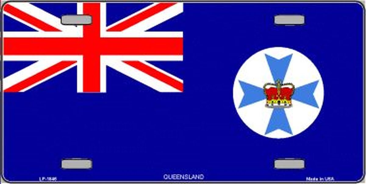 QUEENSLAND FLAG Metal License Plate Craft Supply