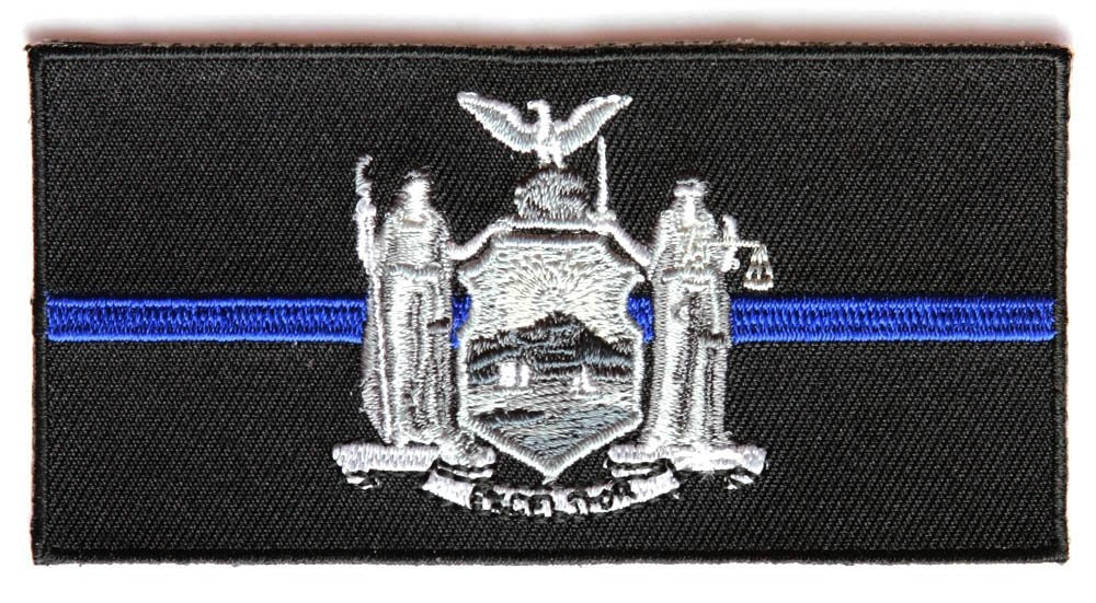 NEW YORK STATE Thin Blue Line Flag Police Law Enforcement Patch Craft Supply