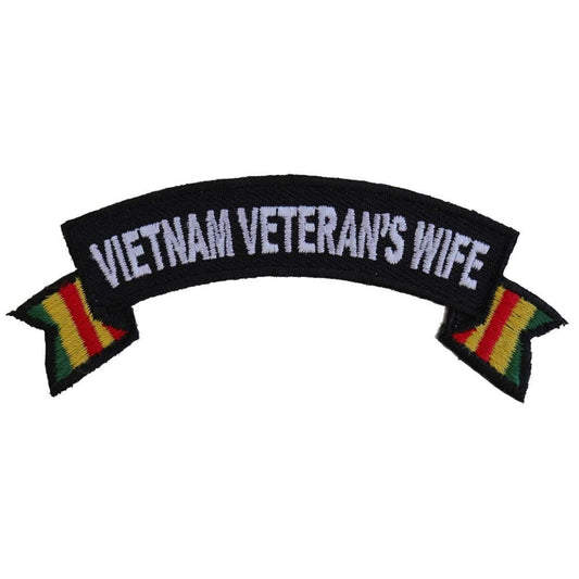 VIETNAM VETERANS WIFE Rocker Ribbon Military Biker Motorcycle Patch Craft Supply