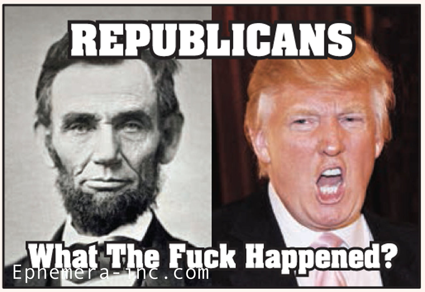 Republicans What The Fuck Happened? WTF Lincoln Trump Funny RECTANGLE MAGNET