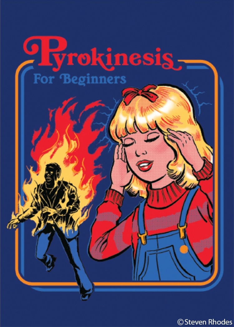 Pyrokinesis For Beginners (Steven Rhodes) Funny RECTANGLE MAGNET