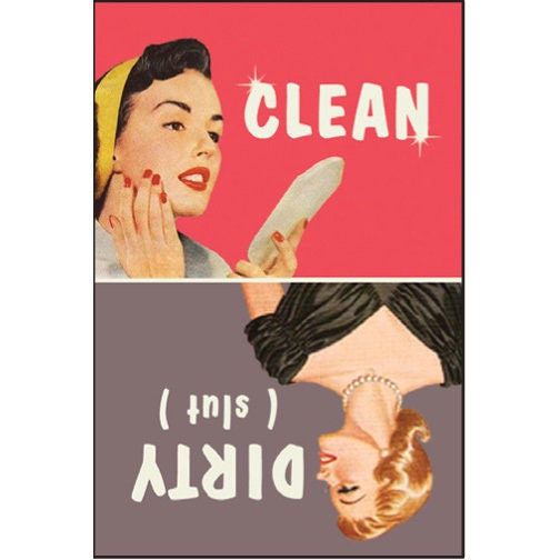 Clean. Dirty (slut) Funny RECTANGLE MAGNET