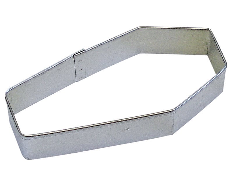 COFFIN Cookie Cutter Metal 4 Inches - Halloween Funeral Casket Death Stencil Fondant Craft Supply
