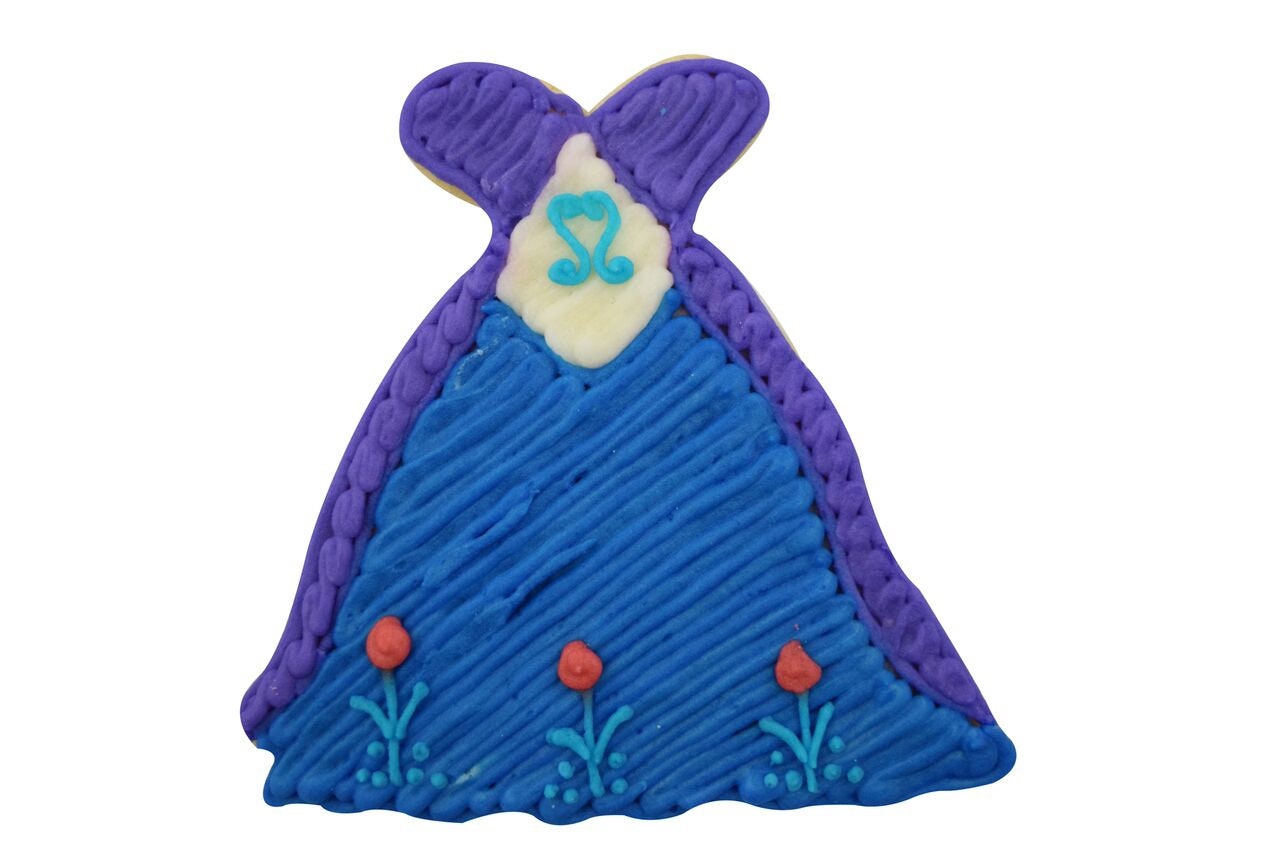 PRINCESS GOWN Cookie Cutter Metal 4 Inches - Dress Princess Ball Dancing Stencil Fondant
