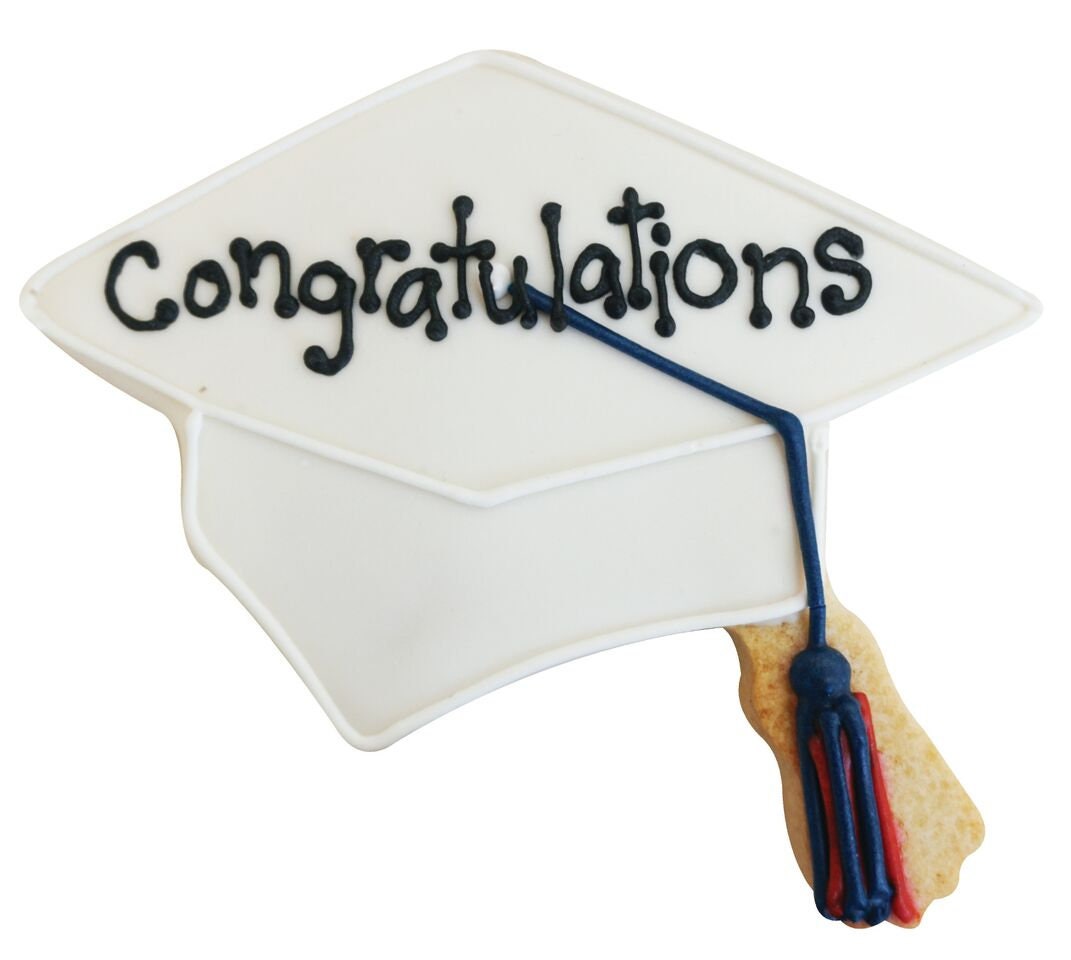 GRADUATION CAP Cookie Cutter Metal 4.5 Inches - Stencil Fondant Gown Diploma Degree
