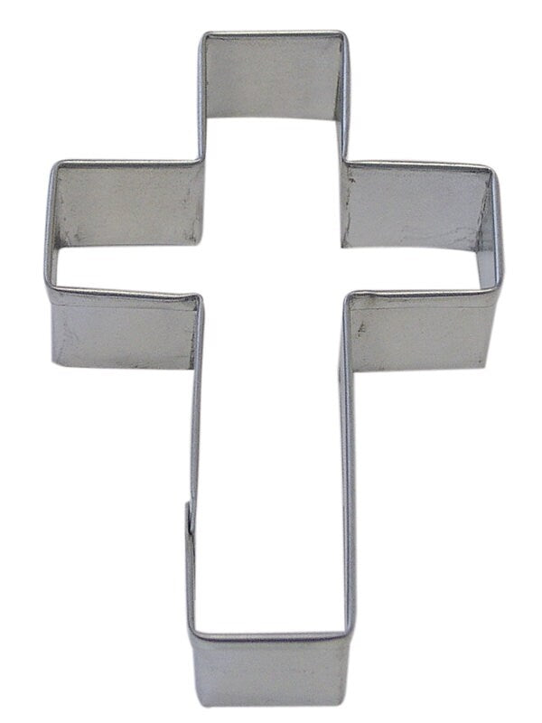 CROSS Cookie Cutter Metal 3.5 Inches - Stencil Fondant Christian Church Baptism God Jesus