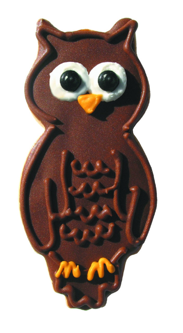 OWL Cookie Cutter Metal 3 Inches - Stencil Fondant Bird Animal
