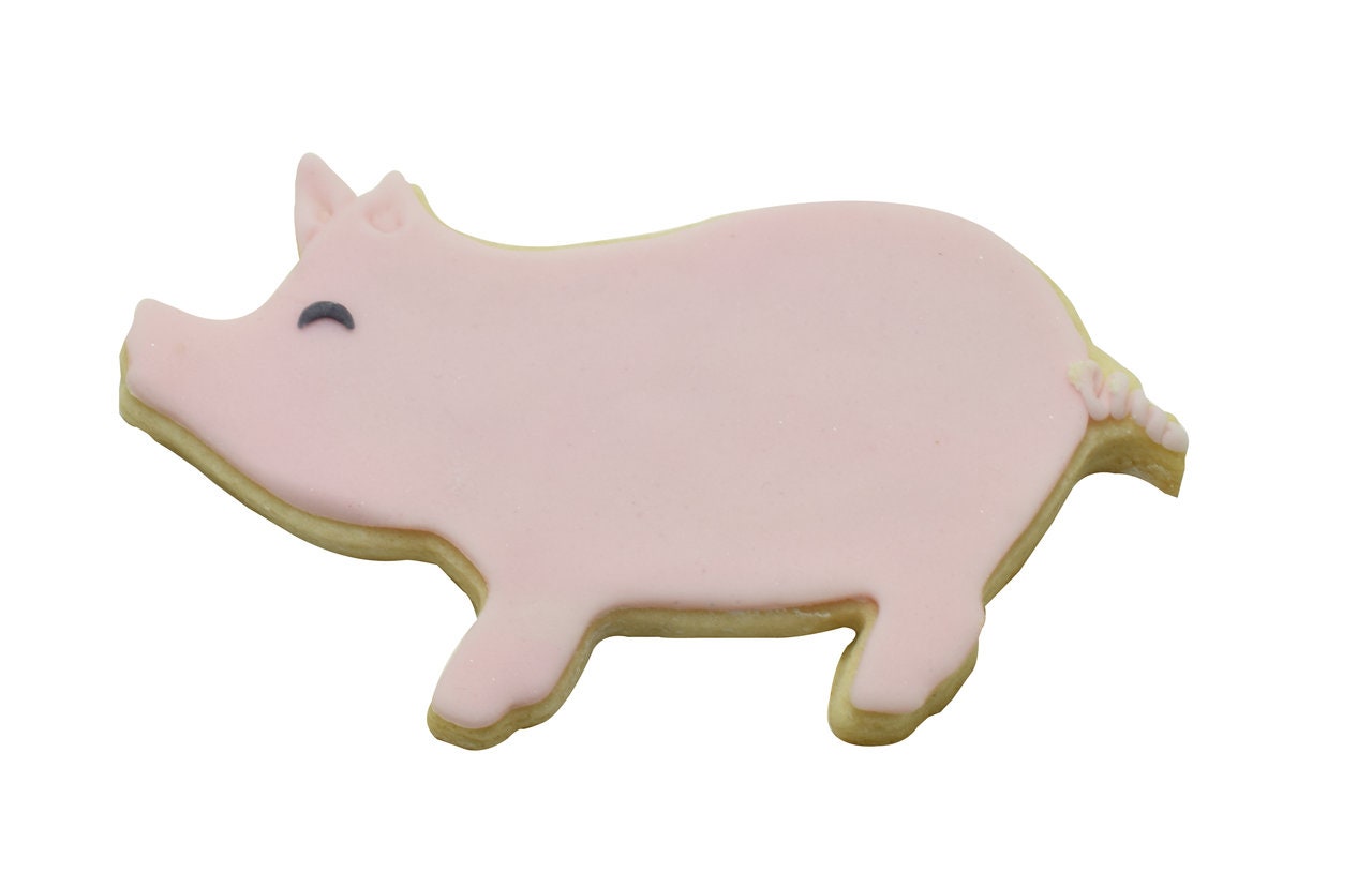 PIG Cookie Cutter Metal 3.75 Inches - Stencil Fondant Farm Animal Piglet