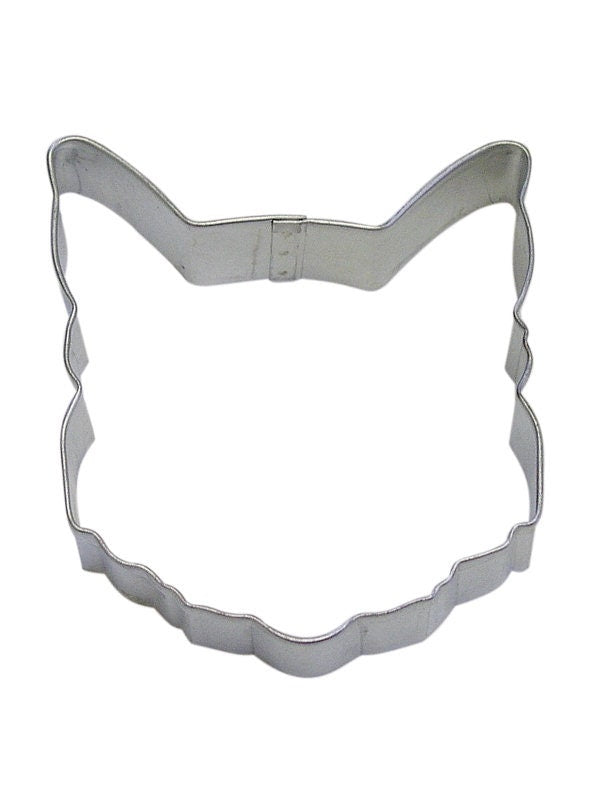 CAT FACE Cookie Cutter Metal 3.5 Inches - Stencil Fondant