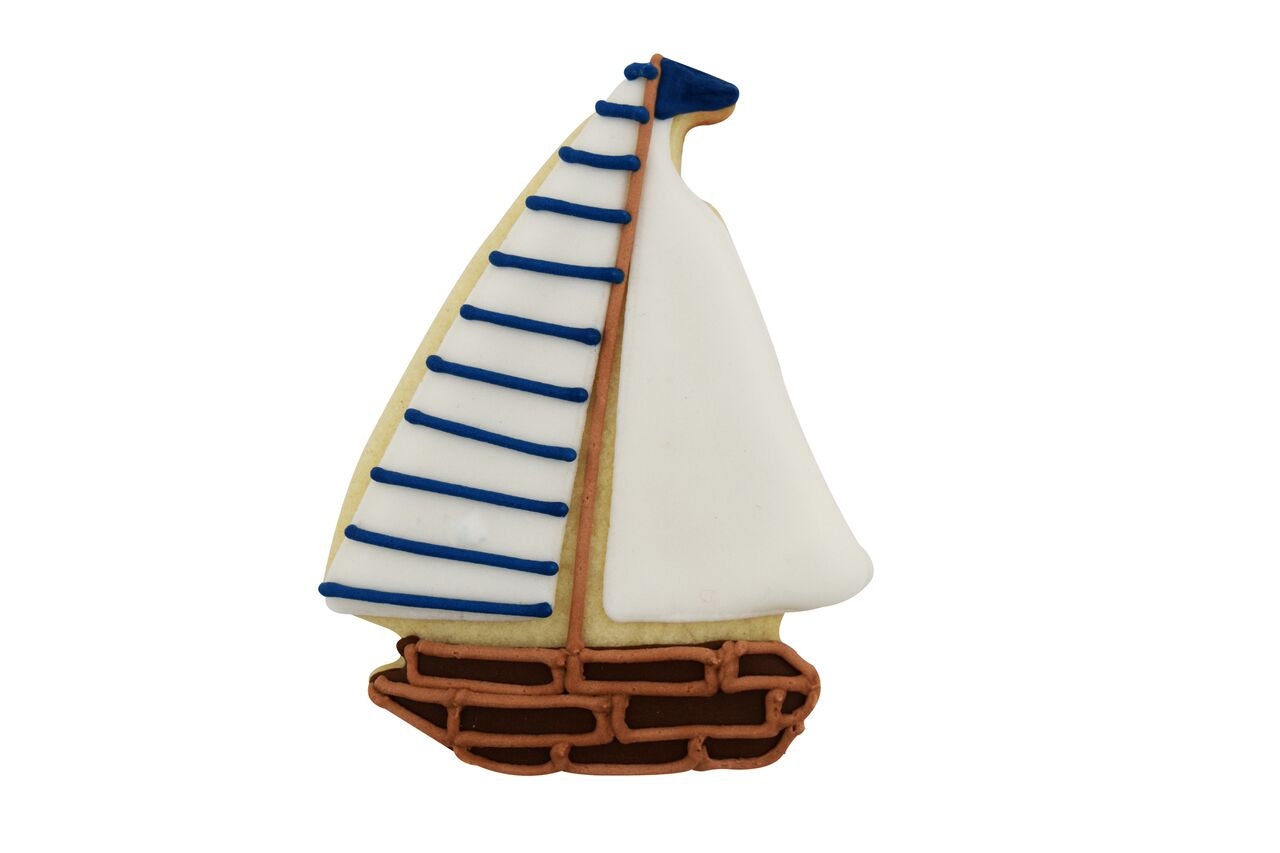 SAILBOAT Cookie Cutter Metal 3.5 Inches - Stencil Fondant