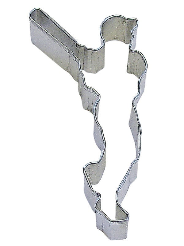 BASEBALL PLAYER Cookie Cutter Metal 4.5 Inches - Stencil Fondant