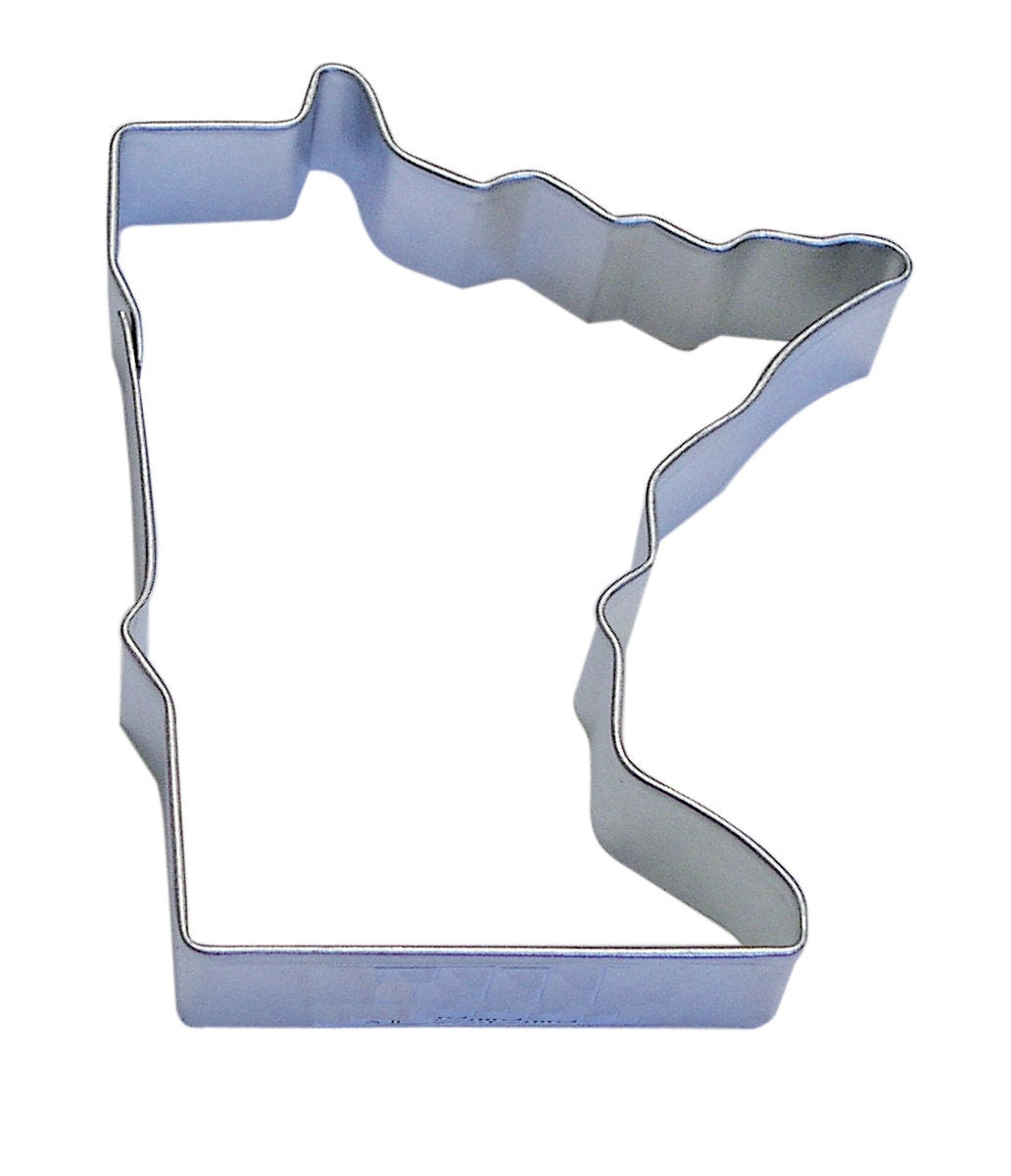 MINNESOTA Cookie Cutter State Metal 3.25 Inches - Stencil Fondant