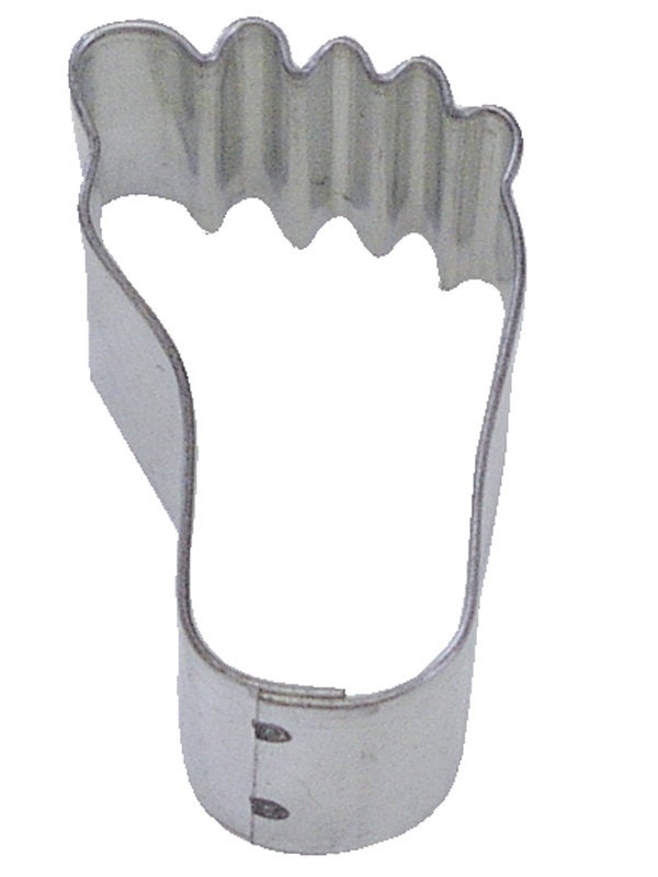 MINI FOOT Cookie Cutter Metal 1.5 Inches - Stencil Fondant