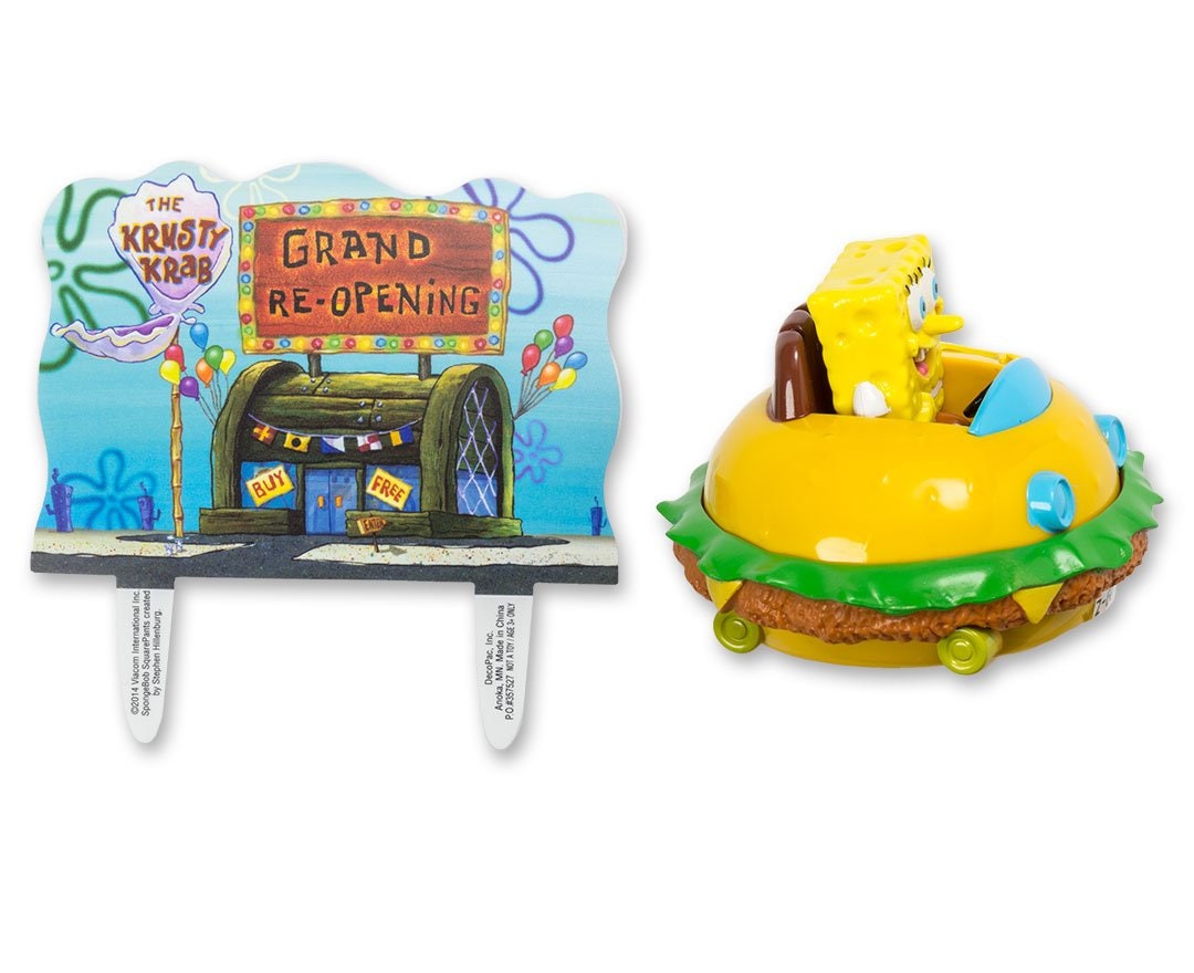 Spongebob Krabby Patty Cake Topper Cake Decoration Decoset Birthday Craft Supply