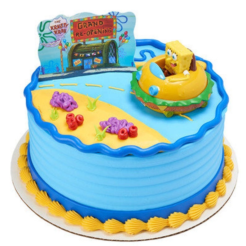 Spongebob Krabby Patty Cake Topper Cake Decoration Decoset Birthday Craft Supply