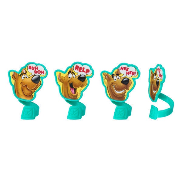 12 SCOOBY-DOO Cupcake Rings Ruh Roh Scooby-Doo! Cake Toppers for Birthday Party Decoration