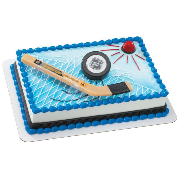 BOSTON BRUINS Cake Topper NHL Slap Shot Cake Decoration Decoset Birthday Craft Supply