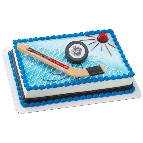 DETROIT RED WINGS Cake Topper Nhl Slap Shot Cake Decoration Decoset Birthday