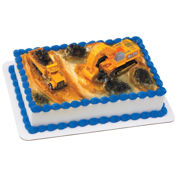 CONSTRUCTION DIG Cake Topper Dump Truck Crane Cake Decoration Decoset Birthday