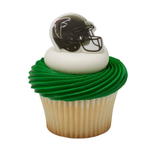 12 ATLANTA FALCONS Cupcake Rings NFL Cake Toppers for Birthday Party Decoration