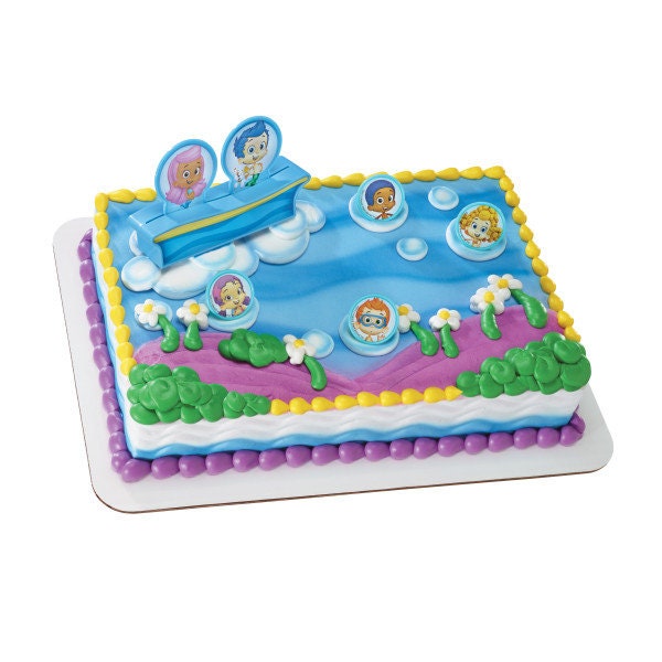 BUBBLE GUPPIES Cake Topper Gil, Molly & Gang Party Cake Decoration Birthday Decoset