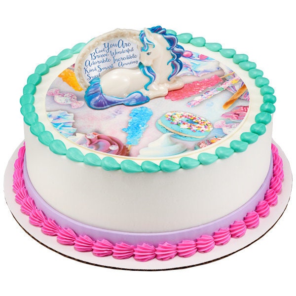 ENCHANTING UNICORN Cake Topper Mystical Magical Cake Decoration Decoset Birthday Craft Supply
