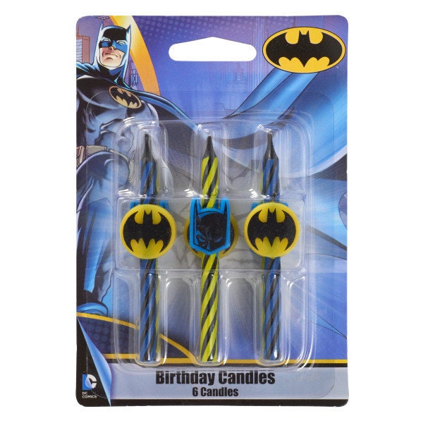 BATMAN Birthday Candles Bat Symbol Batmobile Robin Cupcake Cake Toppers for Party Decoration