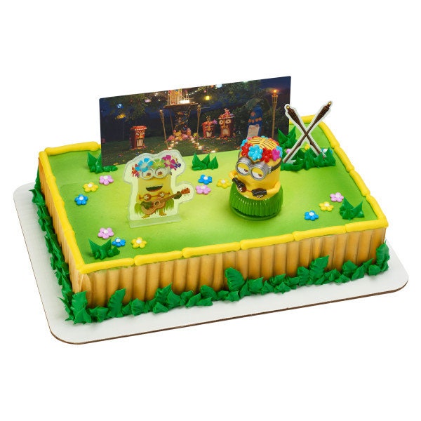 DESPICABLE ME Cake Topper Hula Movie Party Cake Decoration Birthday Decoset