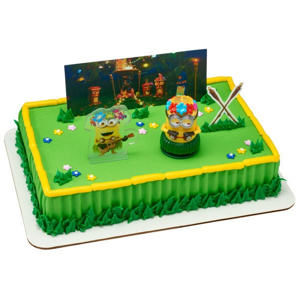 DESPICABLE ME Cake Topper Hula Movie Party Cake Decoration Birthday Decoset