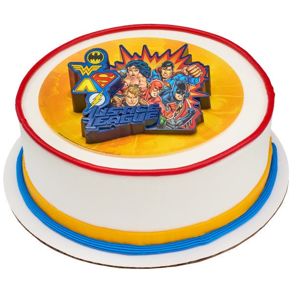 JUSTICE LEAGUE Cake Topper United Decoration Superman Wonder Woman Decoset Birthday