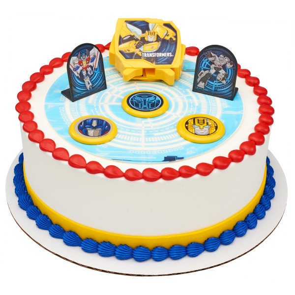 TRANSFORMERS Cake Topper Autobots Assemble Battle Disc Launcher Decoration Decoset Birthday