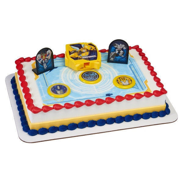 TRANSFORMERS Cake Topper Autobots Assemble Battle Disc Launcher Decoration Decoset Birthday