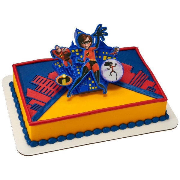 INCREDIBLES 2 Cake Topper We Are Incredible Super Hero Movie Decoration Decoset Birthday